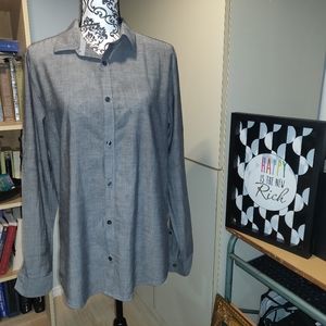 Calvin Klein Button Down Roll Sleeve Oxford Shirt